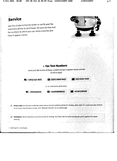 Fax from +618*****097