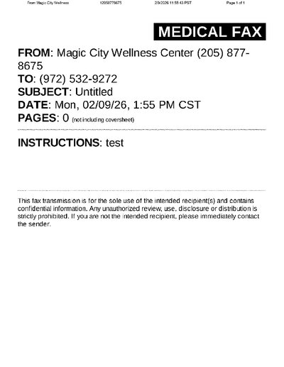 Fax from MagicCityWellness