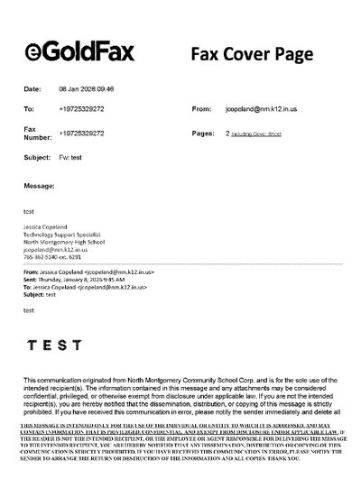 Fax from NorthMontgomerySc