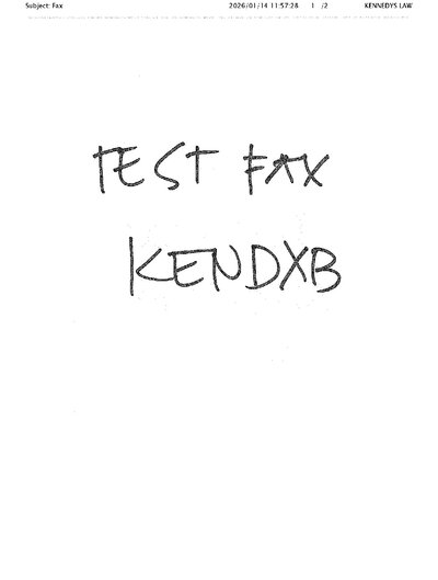 Fax from KENNEDYSLAWLLP