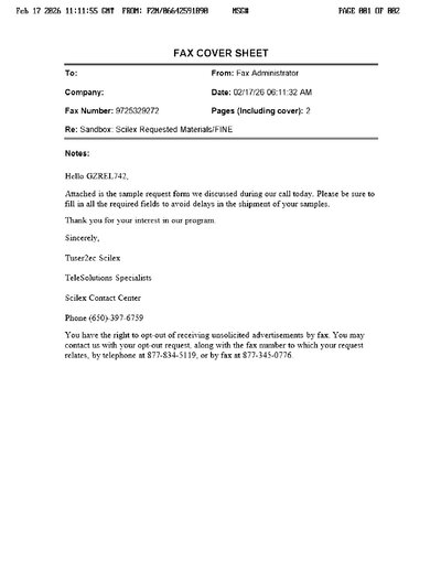 Fax from +303*****99