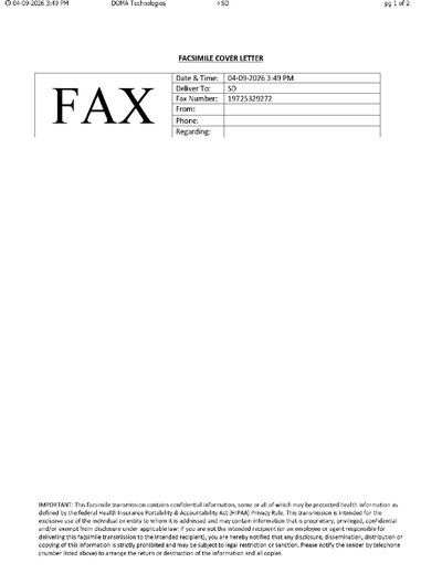 Fax from DOMATechnologies
