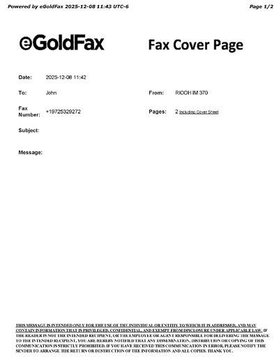 Fax from LangladeCounty