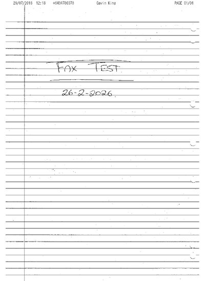 Fax from +643*****78