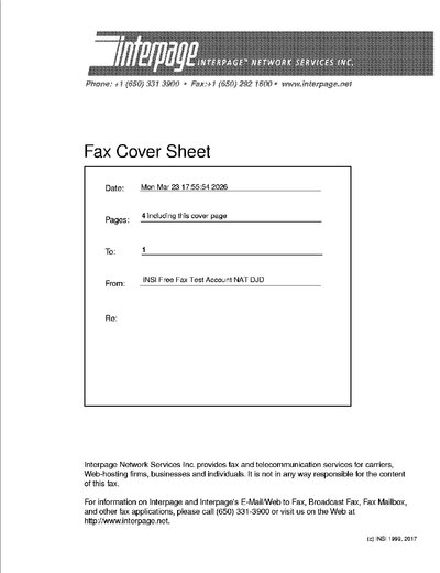 Fax from Interpage
