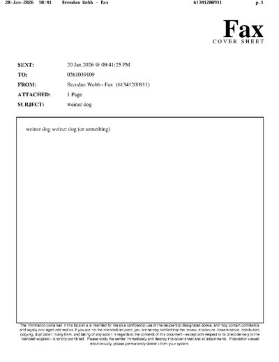 Fax from +613*****911