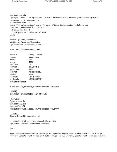 Fax from NothingSetup