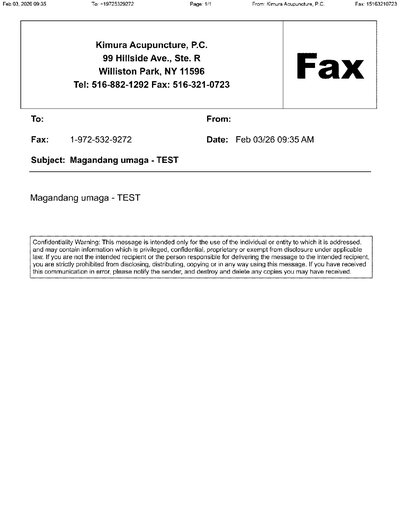 Fax from +151*****723