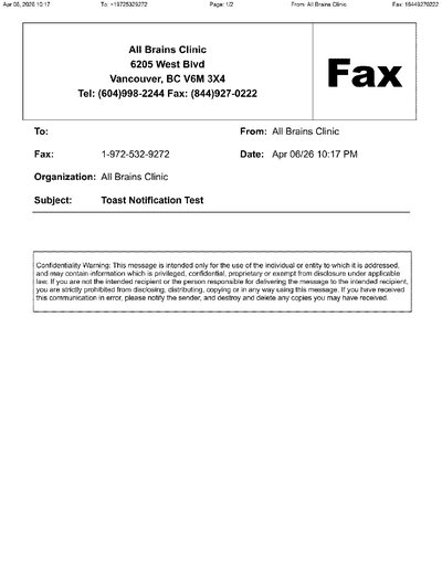 Fax from +184*****222