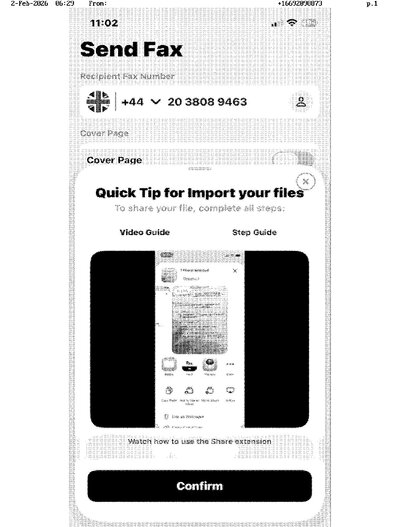 Fax from +166*****873