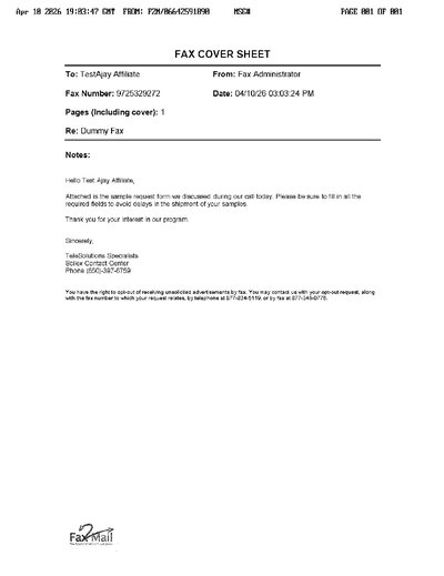 Fax from +303*****99