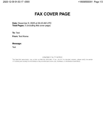 Fax from +186*****001