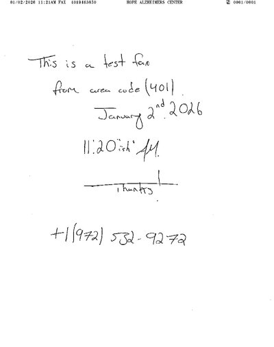 Fax from +401*****50