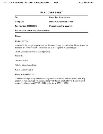 Fax from +303*****99