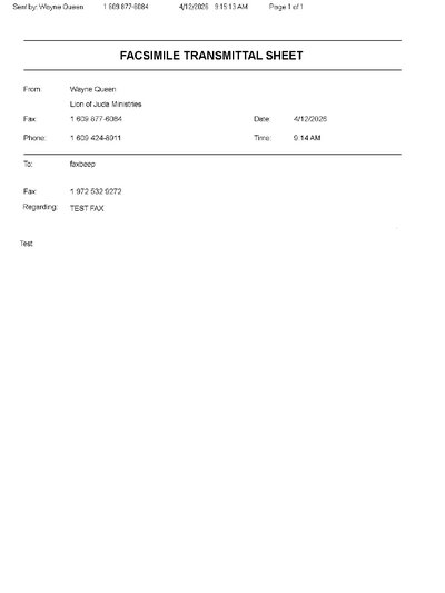 Fax from +160*****084