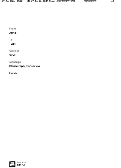 Fax from +618*****097