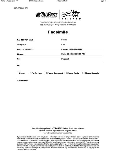 Fax from DOMATechnologies