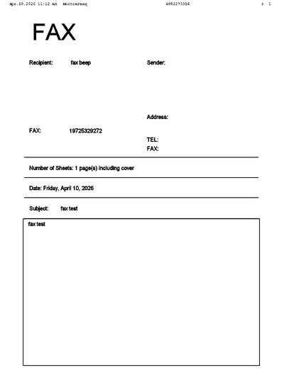 Fax from +408*****16