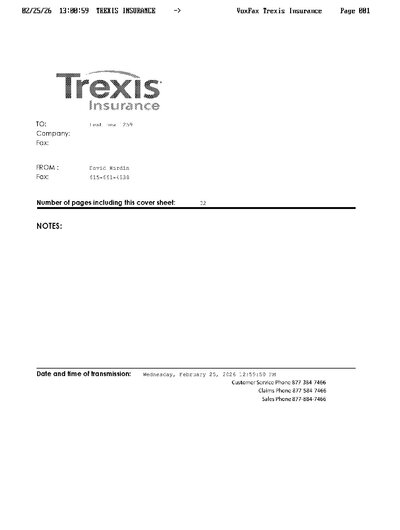 Fax from TREXISINSURANCE
