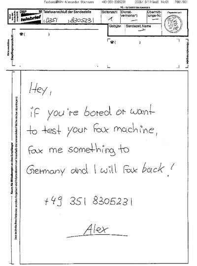 Fax from +4935*****231