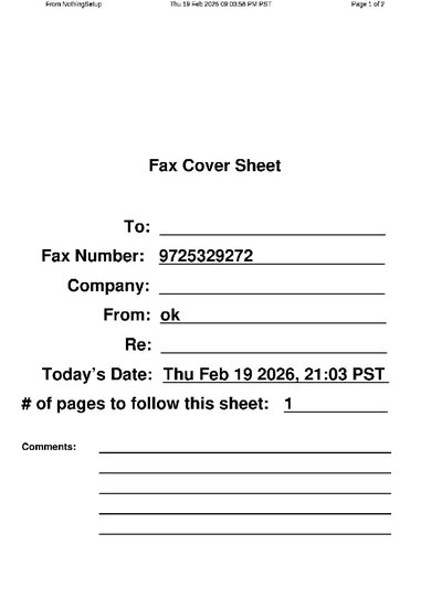 Fax from NothingSetup