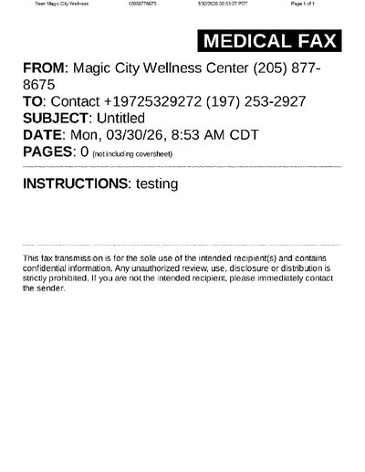 Fax from MagicCityWellness