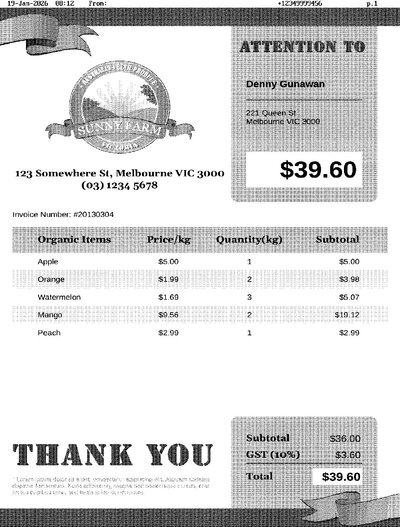 Fax from +123*****456