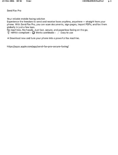 Fax from +183*****414FaxPro