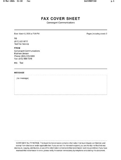 Fax from +161*****318